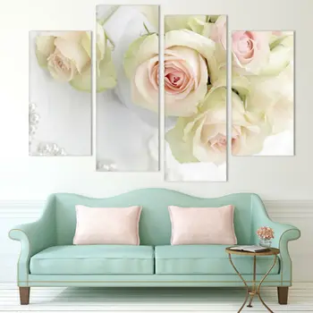 

Flower Nordic Canvas Painting Modern Prints Plant Leaf Art Posters Green Art Wall Pictures Living Room Unframed Abstract Poster