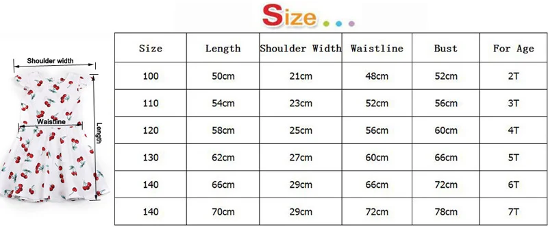 Summer Girls Dress Cherry Floral Print Princess Dresses for Children's Clothing Cotton Kids Casual Dresses (7)