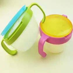 2016New горячие младенцев Kid 360 Поворот влагозащищенная Bowl Миски Детские Посуда маленьких снэк-чаша Еда контейнер Кормление детей помочь еда