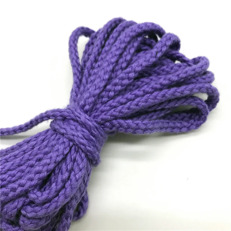 5yards 6mm Cotton Rope Craft Decorative Twisted Cord Rope For Handmade Decoration DIY Lanyard Ficelles Couleurs Thread Cord