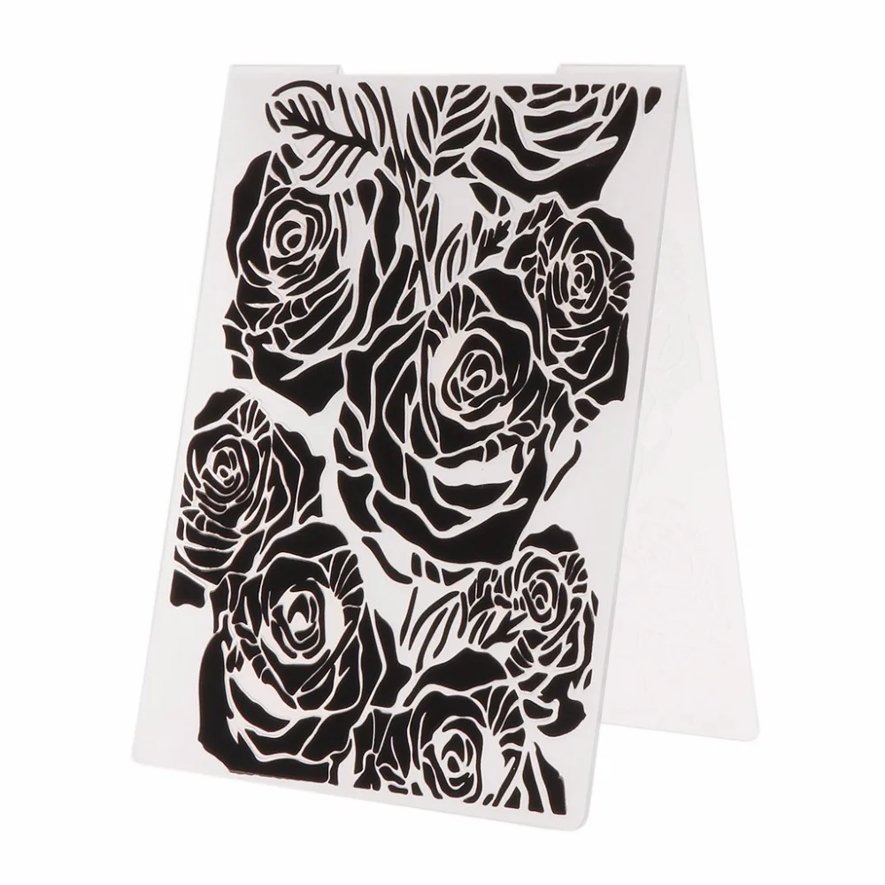 

Plastic Embossing Folder Template for DIY Scrapbook Photo Album Card Paper Craft Flower