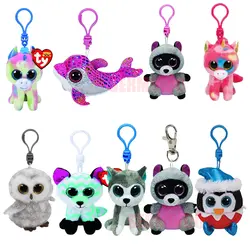 Ty Beanie Boos 4 "9 см клип плюшевые брелок кошка собака сова Единорог Дракон Жираф лиса кролик чучело черепахи животных кукла игрушка