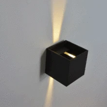 12 Вт COB куб регулируемое поверхностное крепление комнатное светодиодное освещение, светодиодный комнатная настенная лампа, вверх вниз светодиодный настенный светильник