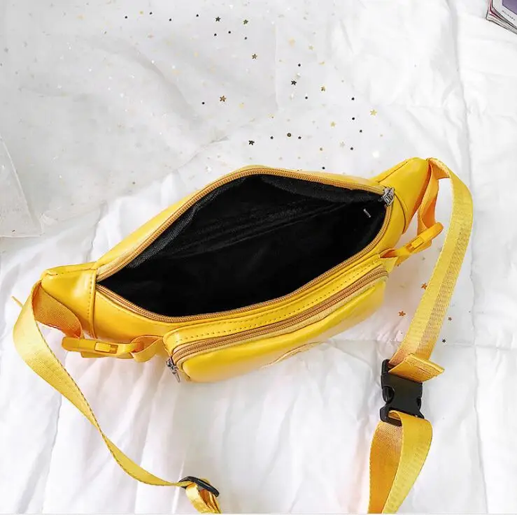 بو الجلود إلكتروني عارضة سستة فاني حزم الخصر حزم النساء Crossbody حزام حقيبة حزم الإناث Shoulderbag #1286