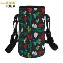 HUGSIDEA Рождество Catus переноска для бутылей с водой держатель рукав регулируемый плечевой ремень, слинг Изолированная наружная Спортивная бутылка сумка