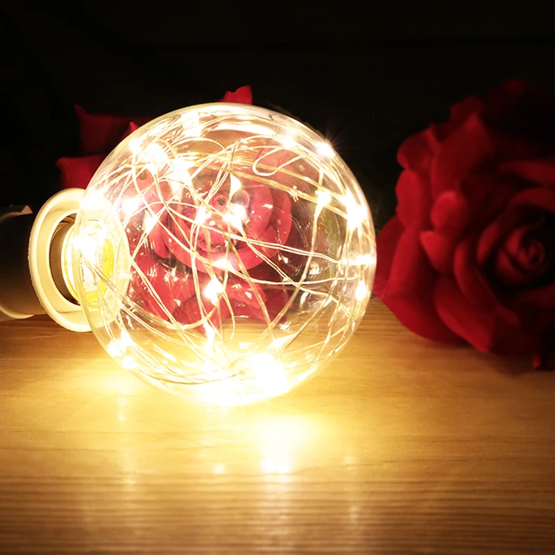 Beste Vintage Ontwerp Fairy LED Lamp G95 E27 Edison RGB Koper String Licht Filament Lamp Retro Vakantie String 110 V 220 V