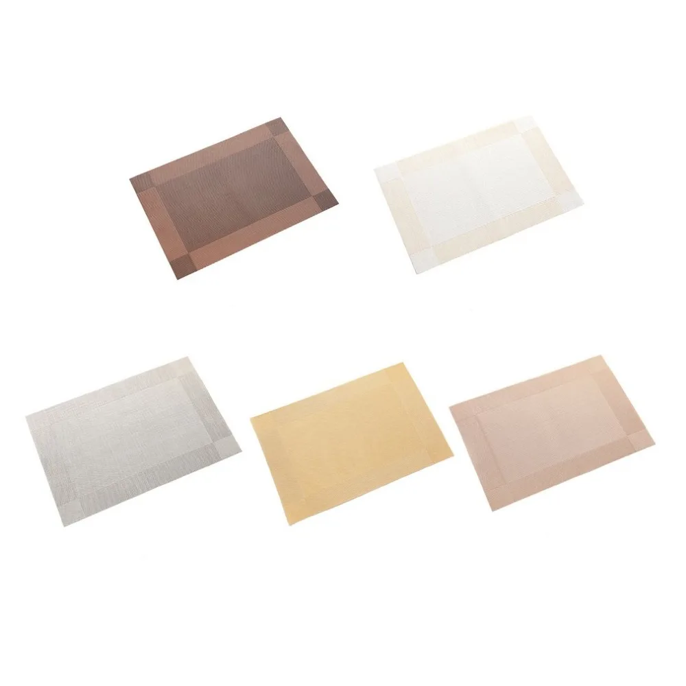 

1 Pair PVC Quick-drying Placemats Insulation Mats Non-Slip PVC Dining Table Kitchen Coffee Tea Place Mat Tableware Pad Mat