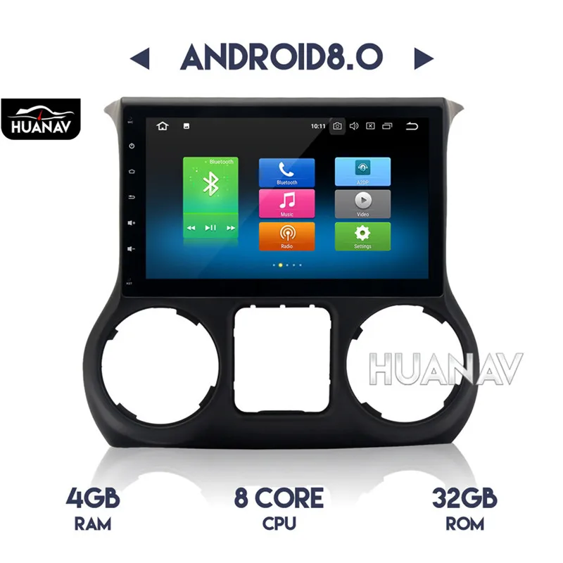 Best Car radio player car GPS navigation for Jeep Wrangler 2011-2016 2 din car radio gps Android 8.0 10.2