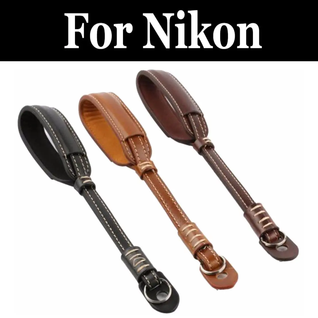 

2019 New New Camera Wrist Hand Strap Pu Leather Lanyard For Nikon D5100 D5500 D5300 D600 D5600 D5200 D7100 D610 D7000 D7200