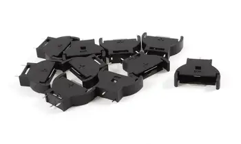 

200pcs/lot MasterFire CR2032 2025 CR2025 Half-Round Button Coin Cell Battery Socket Holder Storage Case 3 PIN Black Color 3pin
