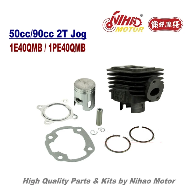 TZ-09 JOG 50/70cc cilindro Assy 39/47mm pasador de pistón 10/12mm 2 piezas de motor de carrera 1E40QMB 2T Jog chino motocicleta Scooter TZ-09 JOG 50/70cc cilindro Assy 39/47mm pasador de pistón 10/12mm 2 piezas de motor de carrera 1E40QMB 2T Jog chino motocicleta Scooter