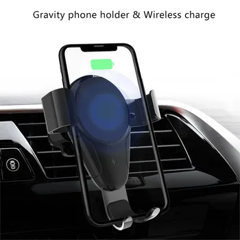 

For Iphone 8/X Samsung Galaxy S8/9 Qi Wireless Charger Car Phone Gravity Holder QI Wireless Fast Charge Mobile Phone GPS Bracket