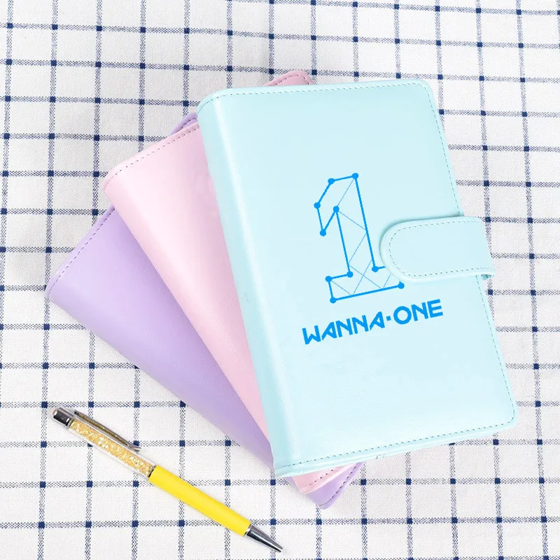 

New Kpop GOT7 TWICE BLACKPINK EXO SEVENTEEN MONSTA X Soft PU Note Book DIY Note Pads Offices School Supplies
