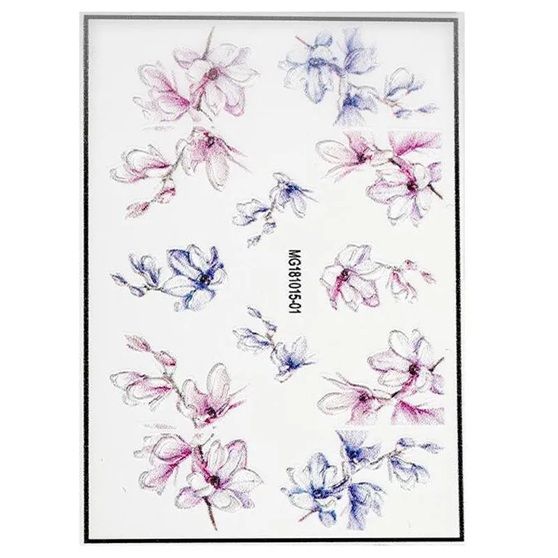 

5Pcs Nail Art 3D Sticker Floral Pattern Carving Nail Sticker Nail Art Diy Tools