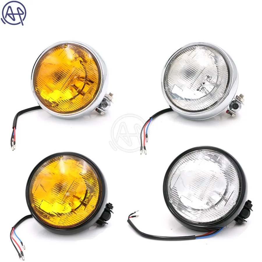 

Universal Fit 12V Motorcycle Retro Headlight Motorbike Refit Headlights Scooter Spotlight Motor Front Light Moto Head Light