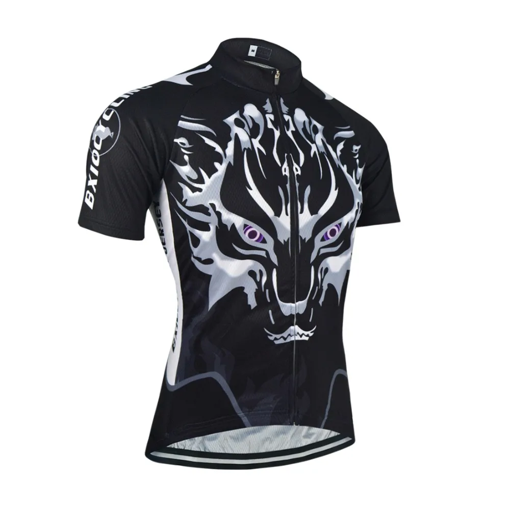 

BXIO Cycling Jersey Pro Team MTB Only Jersey Black Cycling Clothing Summer Wolf Pattern Bicycle Jersey Ropa Ciclismo BX-005-J