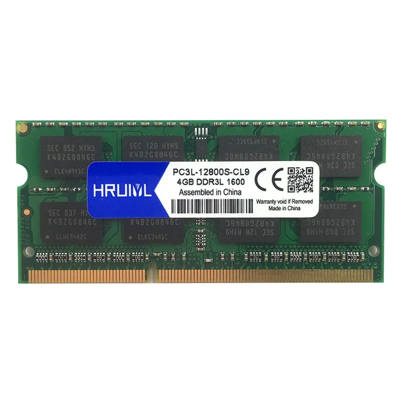 HRUIYL PC3L-12800S 1600 МГц Память DDR3L 8 ГБ 4 ГБ 2 ГБ 1600 МГц для ноутбука sodimm Ram PC3L 12800 1,35 V notebook sdram Memoria