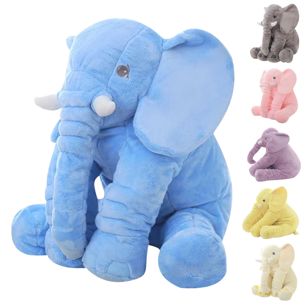 

65cm Large Plush Elephant Doll Toy Cute Stuffed Elephant Baby Sleep Accompany Doll Height Kids Sleep Back Cushion Birthday Gift