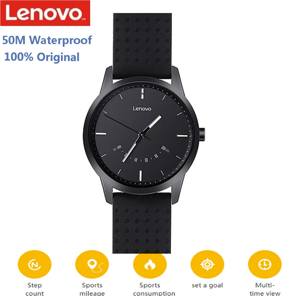 Goedkoop Lenovo Horloge 9 Bluetooth Smartwatch 50 m Waterdichte Sleep Monitor Telefoontje Herinnering Fitness Tracker Smart Horloge Voor IOS Android