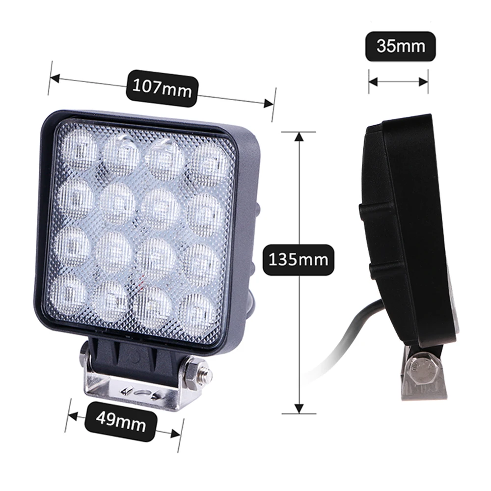 TC X ПРИВЕЛО Свет Работы 16x3 Вт Площадь Offroad Led 12/24 В дополнительный Портативный