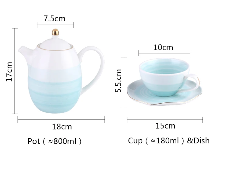 Китайский чайный сервиз синий/розовый керамический чайный горшок ручной работы чайный горшок чайная чашка Tureen костюм чайная церемония красивый и чайный набор