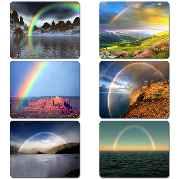 

Splendid Rainbow Landscapes Nature Rubber Table Mouse Pad Laptop Computer Enclosure Mousepad Mat