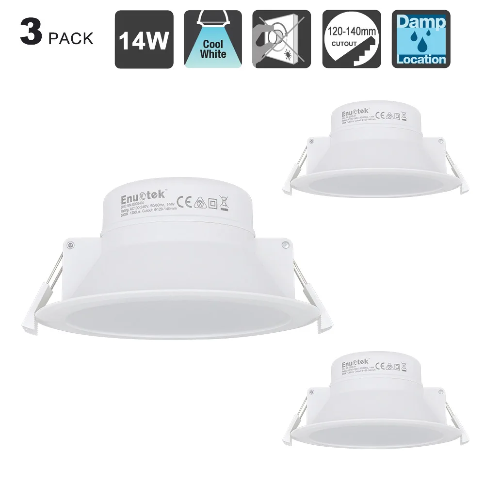 14W LED Recessed Downlights Kitchen Bathroom Recessed LED ...