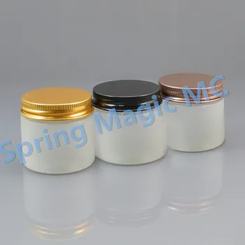 

50pcs/lot 50g Frosted plastic cream Jar,Cosmetic Jar with Aluminum lid For mask/cream/eye shadow/foundation cosmetic container