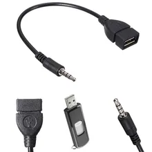 3,5 мм мужской аудио AUX разъем для USB 2,0 Тип A Женский Адаптер конвертера OTG кабель