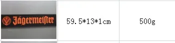 100 шт./лот, резиновый коврик для бара, сверхмощный коврик для дома, 59x13x1 см, 500 грамм, 3D оранжевый логотип
