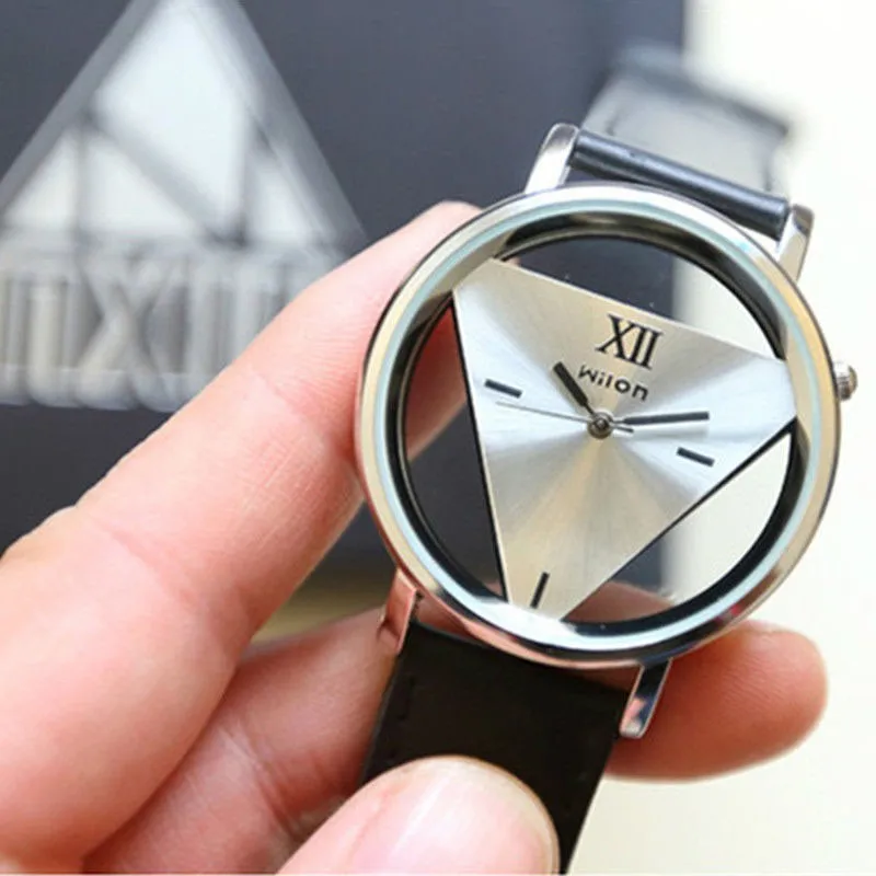 

Hot 1 Pc Leather Band Stainless Steel Sport Analog Quartz Women Mens Wrist Fashion Watch