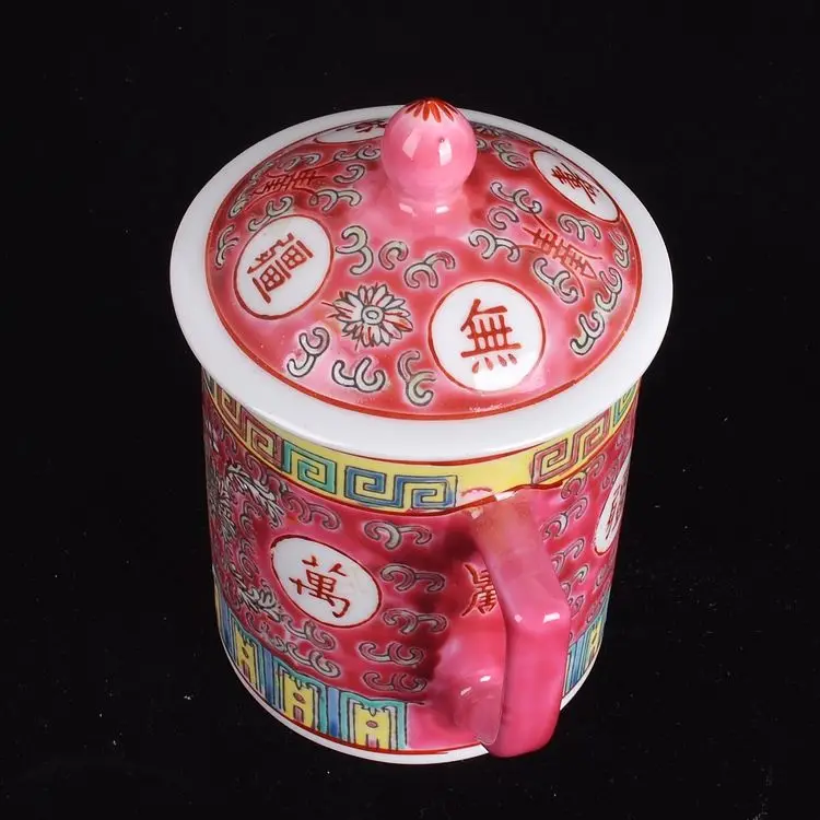 Factory junk Jingdezhen ceramic pastel hand-painted longevity boundless master cup tea cup old-fashioned water owner cup 4