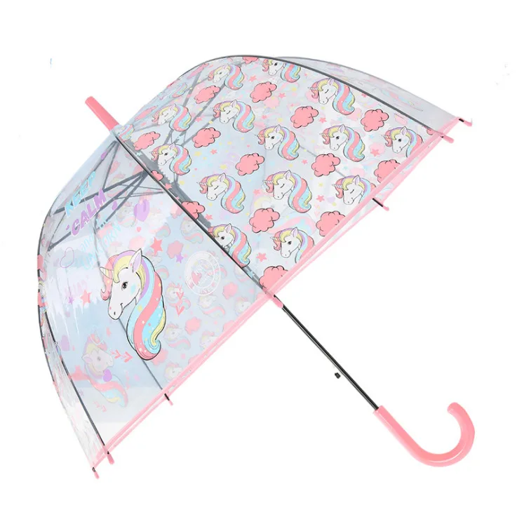 

Kids Unicorn Umbrella Cute Transparent Umbrellas Apollo Semi Automatic Cartoon Penguin Children Umbrella