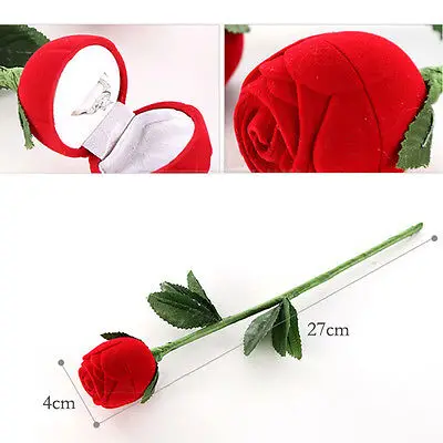 Rose Engagement Wedding Earring Ring Pendant Jewelry Display Box New Valentine's Gift | Дом и сад