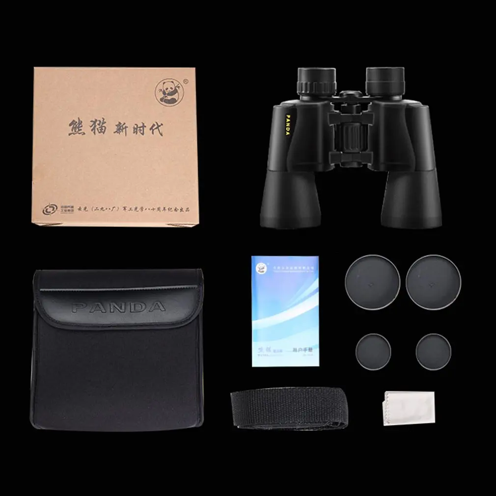 

10X50 Binocular Telescope HD Vision Wide-angle K9 Prism Blue Film Professional Outdoor Hunting Telescope for Travel Concert