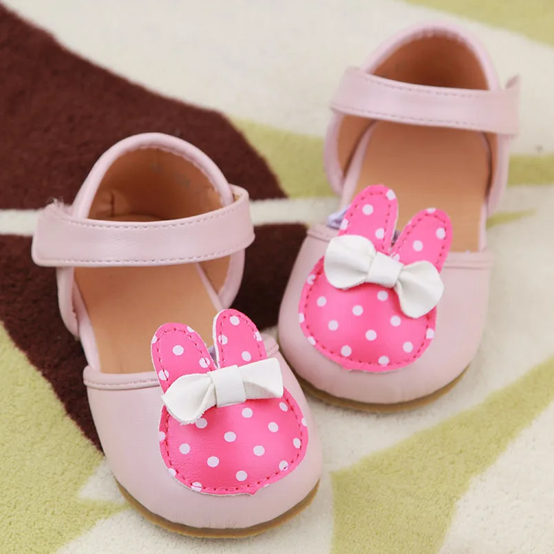 2018 summer cartoon baby girls shoes princess rabbit pu leather baby toddler girl shoes size 9