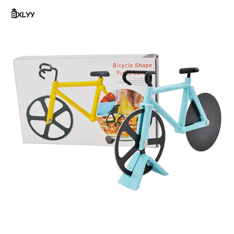 BXLYY Sale Stainless Steel Pizza Knife Two-wheel Bicycle Shape Pizza Cutting Knife Pizza Tool DIY Home Decoration Accessories.8z