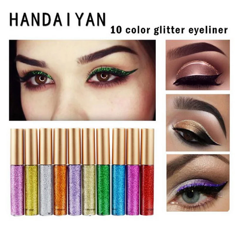 

HANDAIYAN Long Lasting Waterproof Liquid Glitter Eyeliner Pencils beauty Eyeliner Shining Shimmer eyeshadow Cosmetics 9 colors