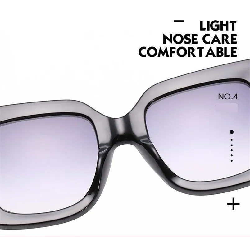 Chun Для женщин квадратный Роскошные Солнцезащитные очки для женщин oversize просвечивается уникальный прозрачный женский Защита от солнца