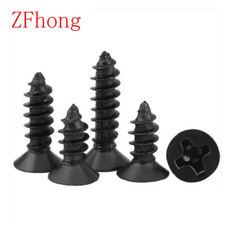 1000 шт. m1 m1.2 m1.4 m1.7 m2 m2.3 m2.6 m3 черный винт с потайной головкой|self tapping screw|tapping screwself screw |