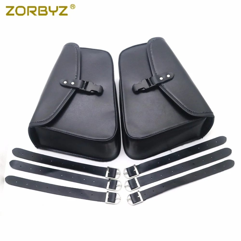ZORBYZ мотоциклетная сумка черная из искусственной кожи для багажа Harley Sportster XL 883 Hugger