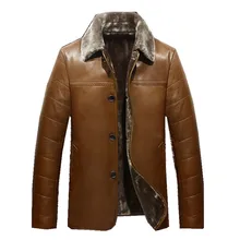 Зимние кожаные куртки, мужские пальто из искусственного меха, мужская повседневная мотоциклетная кожаная куртка, утолщенная верхняя одежда, пальто для мужчин, большой размер