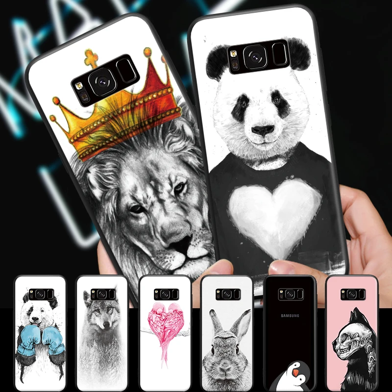 Boxing Panda Deer Lion Kitty Animal Pattern For Samsung Galaxy A3 A5 A8 J3 J5 J7 2015 2016 2017 2018 Hard Phone Case | Мобильные