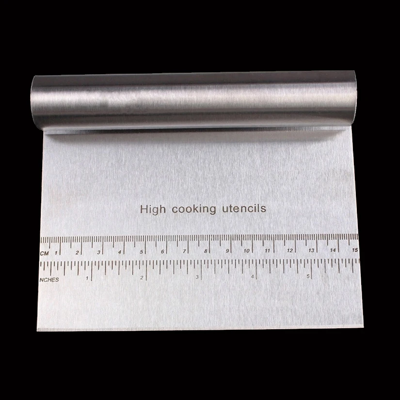  Wholesale 10 pcs/lot Stainless Steel Dough Scraper Cutter Baking Pastry Spatulas Fondant Cake Decor