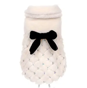 

Pet Dog Coat Girl Teddy Cat Clothes Autumn Soft Bowknot Sequins Clothes for Small Dogs Apparel XS S M L XL