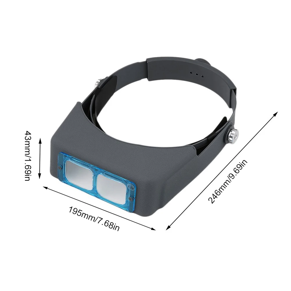 1 шт. двойной объектив головная повязка для чтения лупа головка носить увеличительное стекло, Лупа 4 увеличительные очки