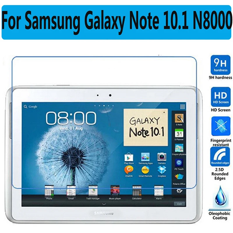 HD Tempered Glass For Samsung Galaxy Note 10.1 N8000 N8010 Tablet Screen Protector Film Premium For Samsung Note 800 Glass Film