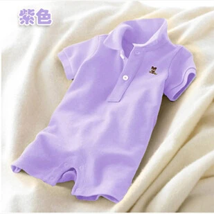 Летние детские комбинезоны, комбинезон для маленьких мальчиков и девочек, детские комбинезоны из хлопка, одежда для малышей 3-24 месяцев, vestido infantil, комбинезон - Цвет: purple