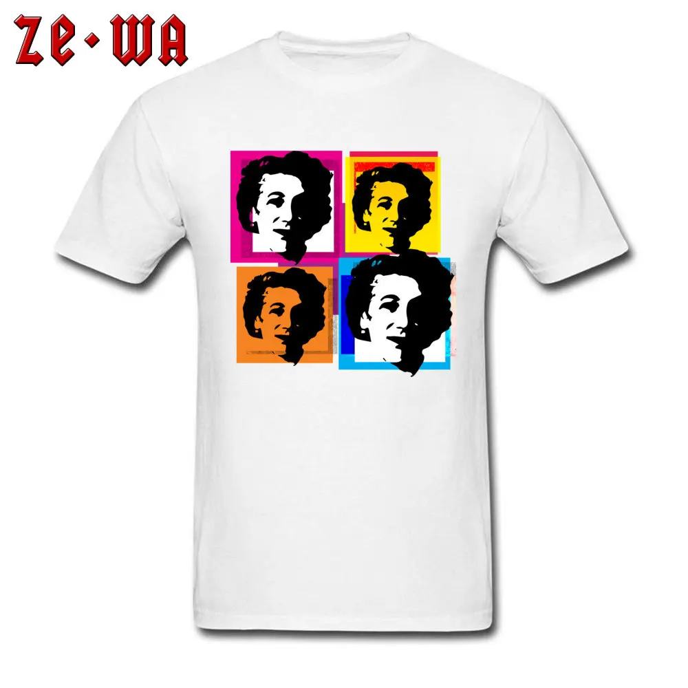 Cheap Custom Design Short Sleeve Top T-shirts ostern Day Round Collar Pure Cotton Tops T Shirt for Men T Shirts Casual ENID BLYTON ENGLISH CHILDRENS NOVELIST POP ART STYLE COLLAGE white