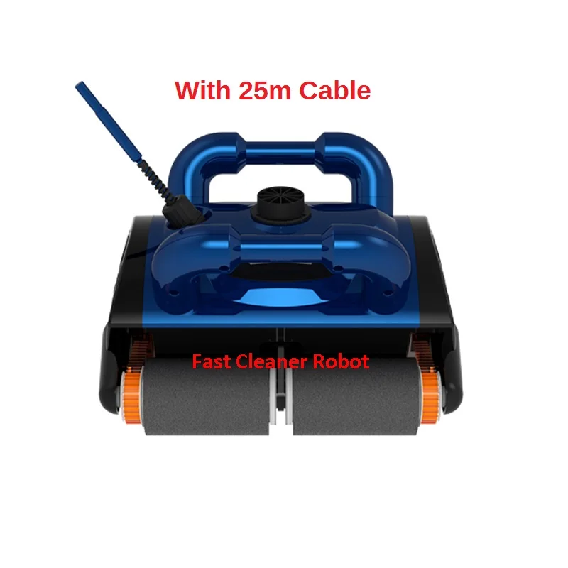 25 м кабель для бассейна робот очиститель для 100-600m2 бассейн, функция скалолазания, Caddy cart, пульт дистанционного управления CE& ROHS - Цвет: Blue with 25M